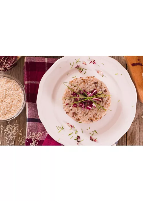 Risotto com radicchio rosso di Treviso IGP e casatella trevigiana DOP