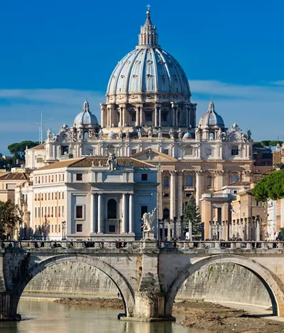 View of St Peter's Basilica in Rome