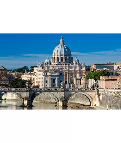 Vista de la Basílica de San Pedro en Roma