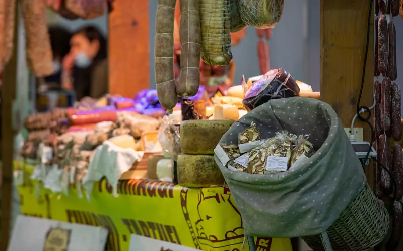 Market of typical products in Le Marche