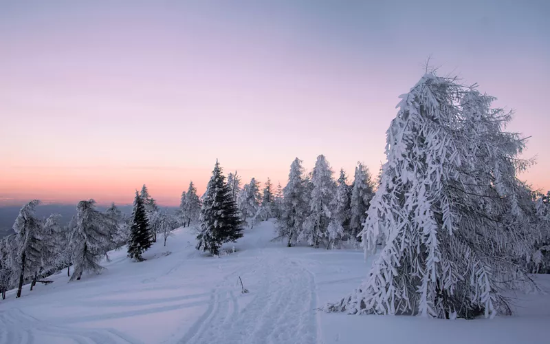 A snowy mountain near Cuneo