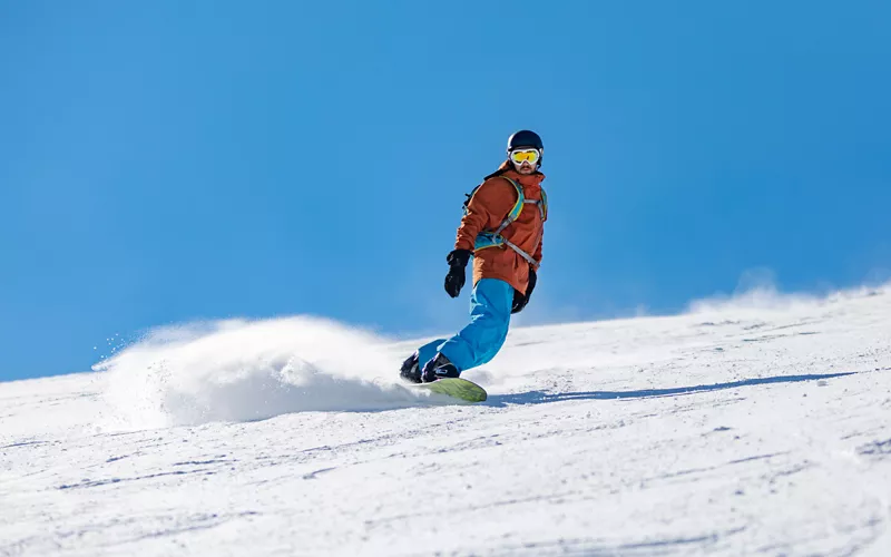 Snowboarding in Roccaraso