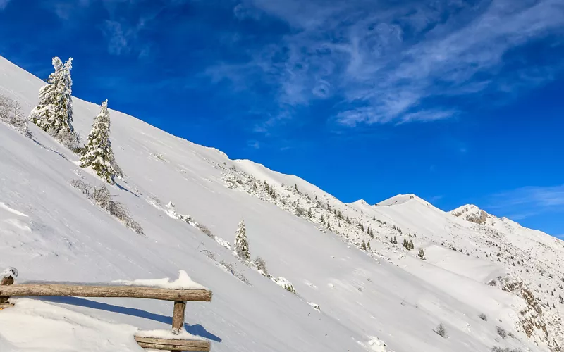 Skiing on Monte Baldo