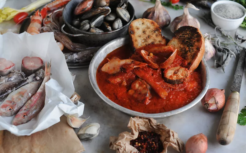 Sopa de pescado típica de Italia