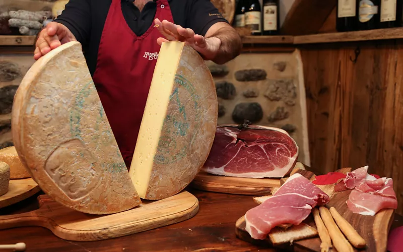 fontina cheese and hams from Valle d'Aosta