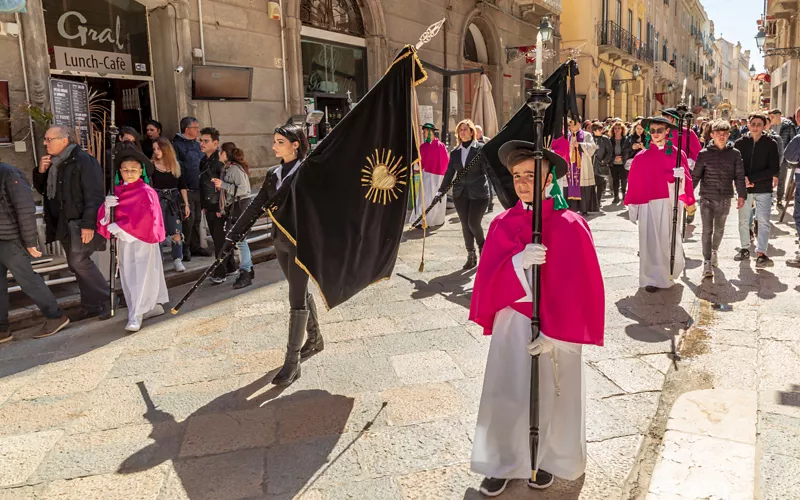 The procession of the Mysteries in Trapani, Sicily