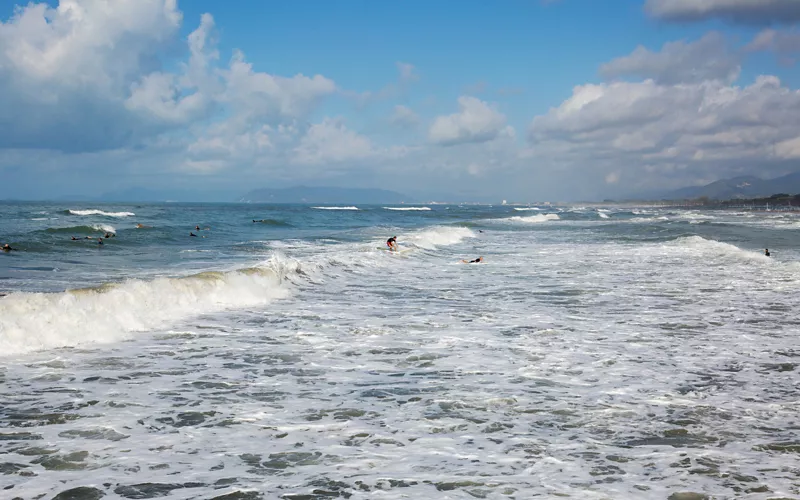 The sea of Forte dei Marmi in Tuscany