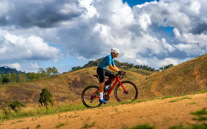 An Felswänden, wo man nur in die Pedale treten kann