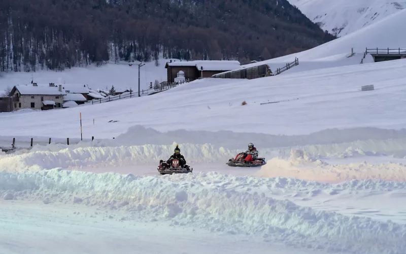 Kart sobre hielo en Trentino