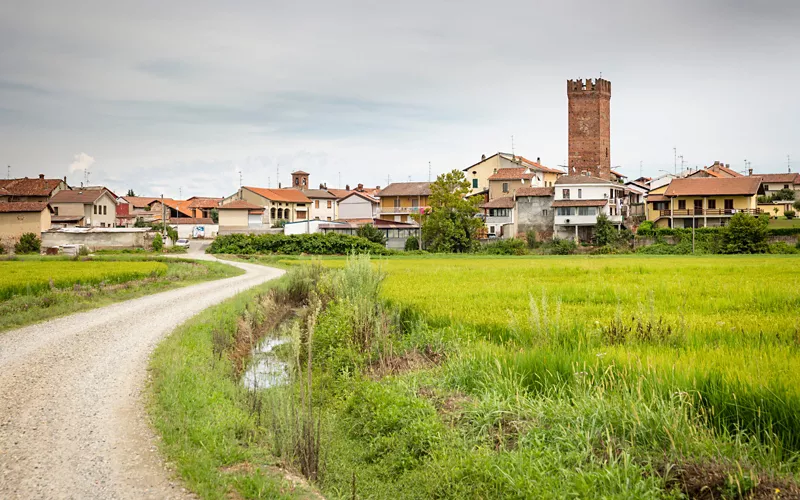 The crenellated tower of Palestro