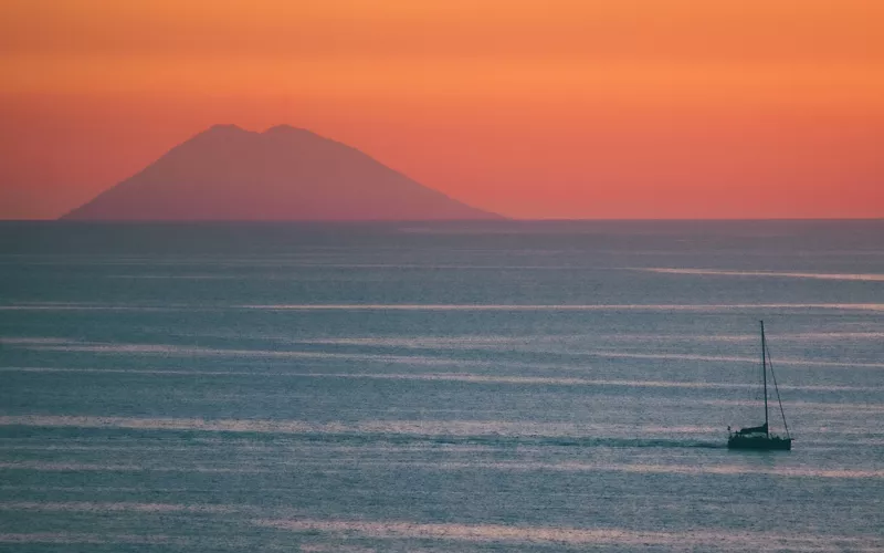 Aeolian Islands at sunset