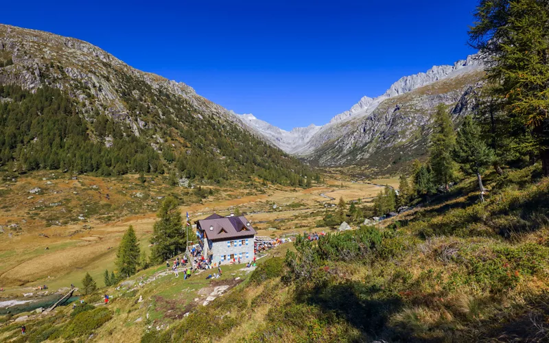 A refuge at an altitude of 2,000 metres