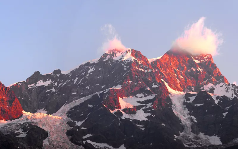 The Monte Rosa massif, an icy paradise