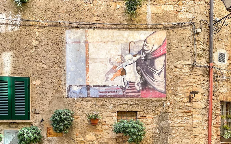 Calvi dell'Umbria affresco murales