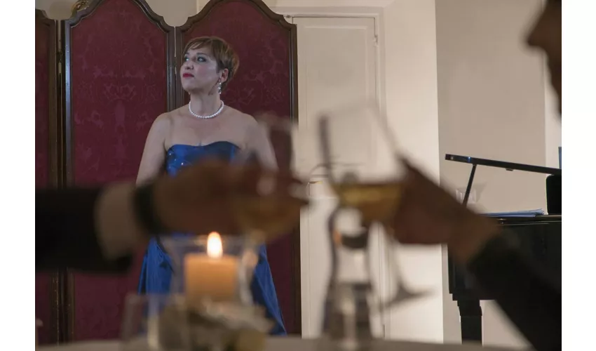 Palacio Pamphilj Roma: Cena de Ópera con Actuaciones en Directo