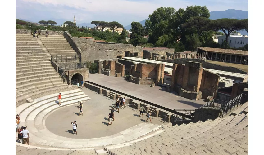 Pompei: Tour guidato senza code + pranzo + viaggio di andata e ritorno da Roma