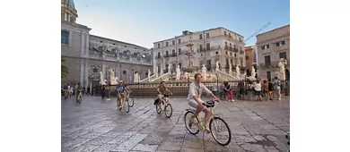 Palermo: tour guidato in bicicletta + degustazione di cibo