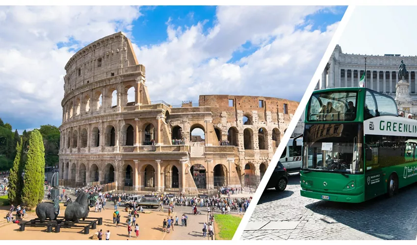 Colosseo, Foro Romano e Palatino + Tour in Autobus