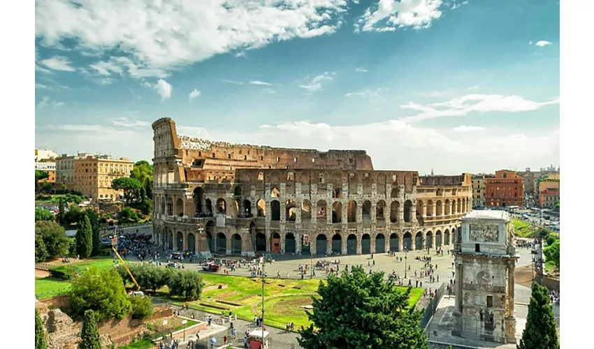 Colosseo, Foro Romano e Palatino + Tour guidato semi-privato in inglese