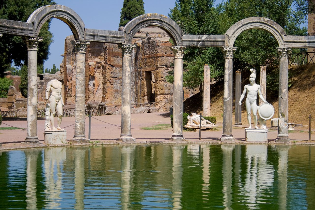 Canopus of the Hadrian's Villa in Tivoli, Italy.