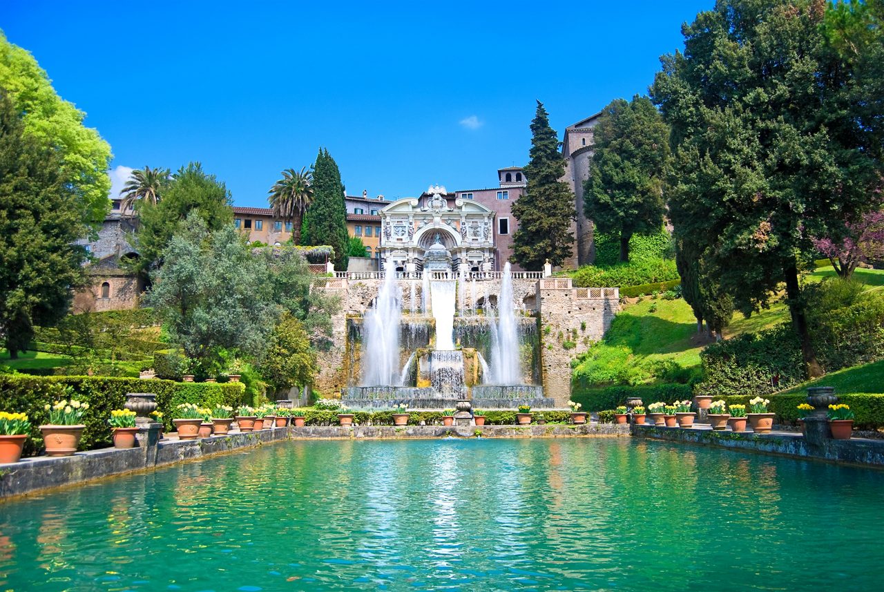 "Fountains of Villa d'Este, Tivoli, Italy, near Rome, fine example of Renaissance architecture and the Italian Renaissance garden.See more images like this in:"