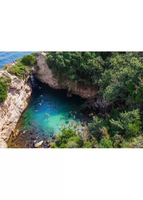 At the Queen Giovanna Baths for a dip in a corner of paradise