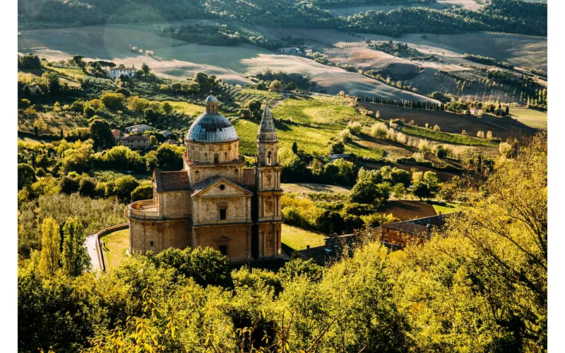 Veduta della Chiesa di San Biagio a Montepulciano, Toscana