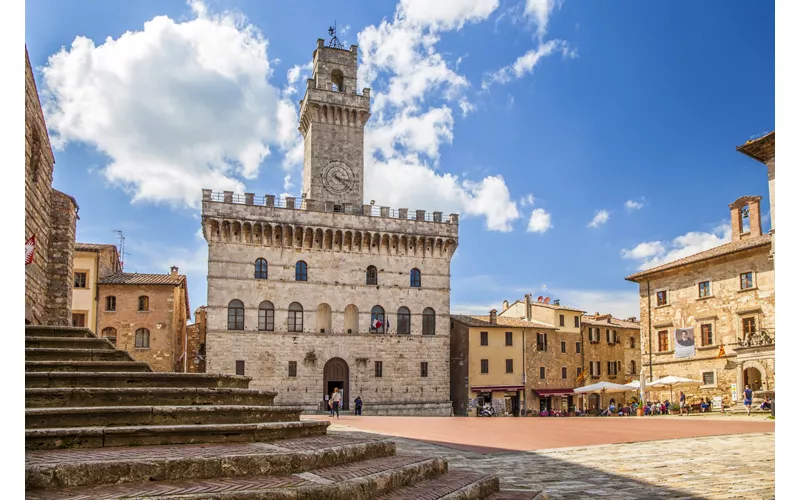 View of the Palazzo Comunale in Piazza Grande, Montepulciano - Tuscany
