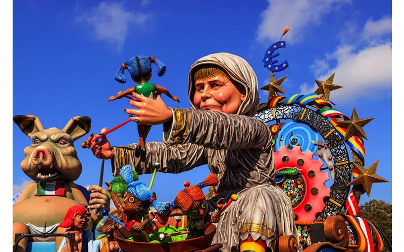 Allegorical float at Putignano Carnival in Puglia