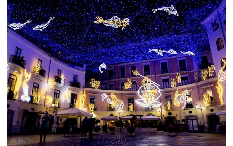 Christmas lights in Salerno