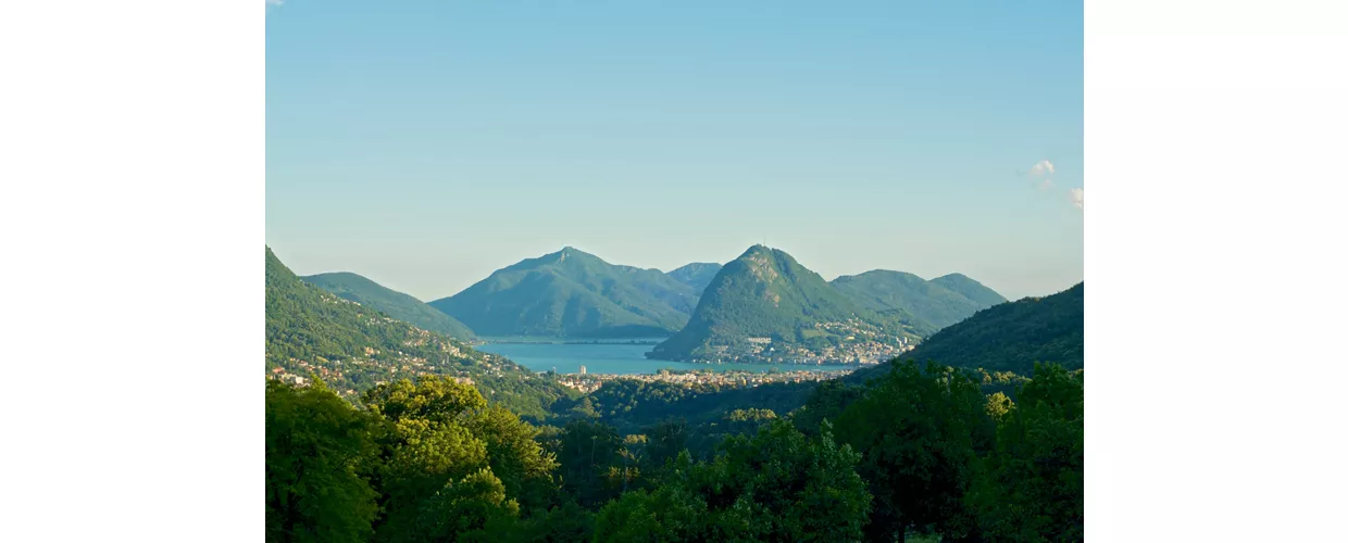 Monte San Giorgio, view over Lake Lugano