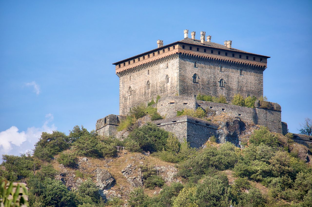 VerrÃ¨s Castle in the town of Verres Italy