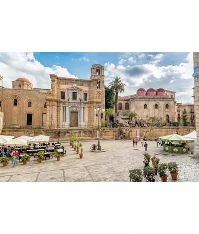 Palermo - Church of Santa Maria dell'Ammiraglio and Church of San Cataldo