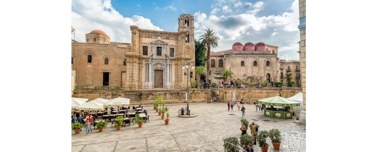 Palermo - Church of Santa Maria dell'Ammiraglio and Church of San Cataldo