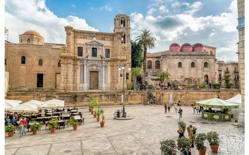 Palermo - Church of Santa Maria dell'Ammiraglio and Church of San Cataldo