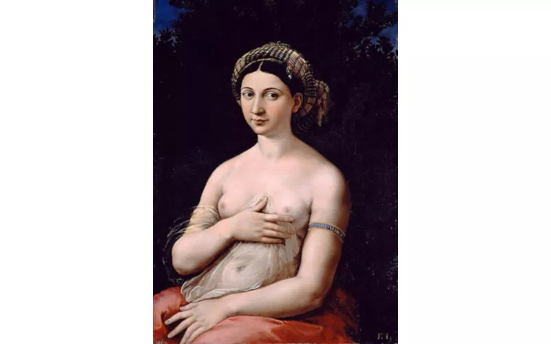 La Fornarina (retrato de uma jovem mulher), Roma