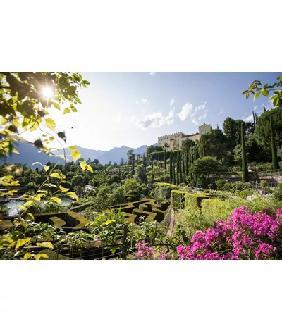 In the beautiful Gardens of Trauttmansdorff Castle in South Tyrol 