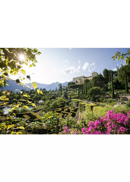 In the beautiful Gardens of Trauttmansdorff Castle in South Tyrol 