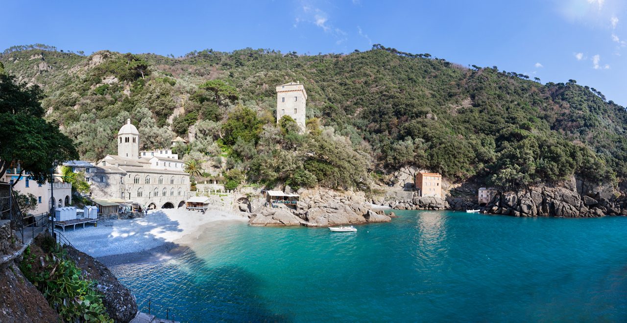 The Abbey of San Fruttuoso is a medieval Catholic abbey on the coast near Portofino, Liguria, Italy. The bay of Capodimonte is a famous travel spot for the tourist visiting Italy.