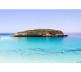 View of the Isola dei Conigli ( Rabbit Island), Lampedusa - Sicily