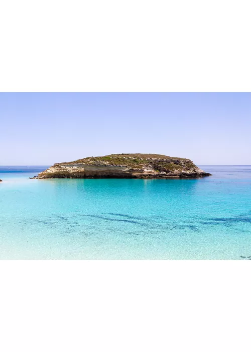 View of the Isola dei Conigli ( Rabbit Island), Lampedusa - Sicily