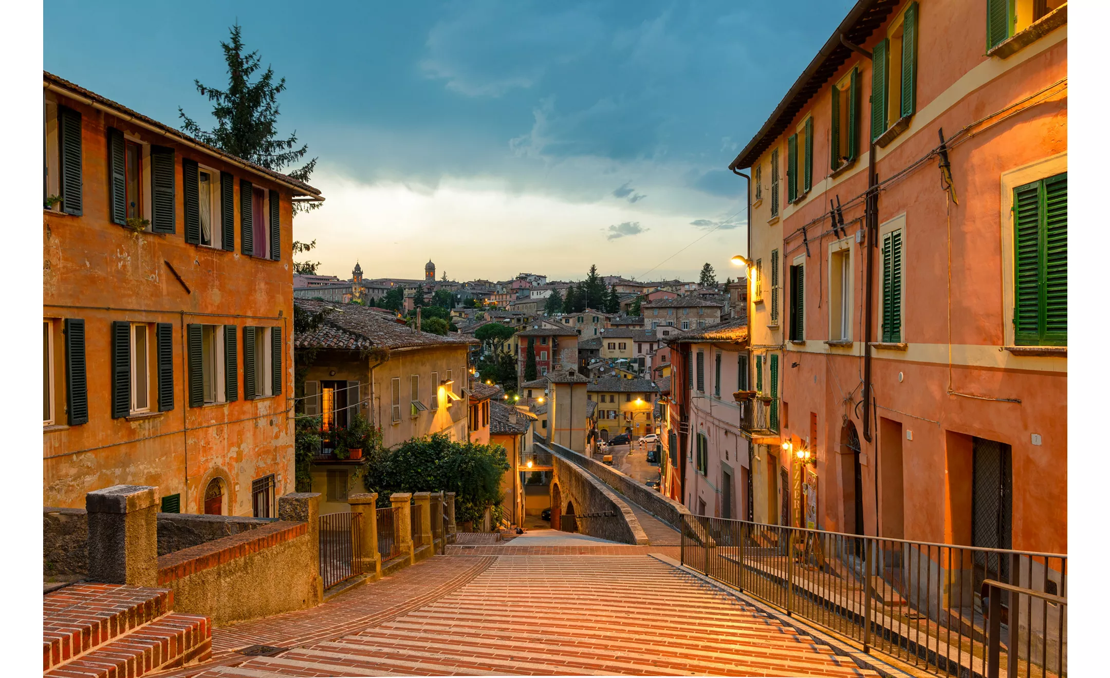 Historic center of Perugia, the capital of Umbria, with ancient buildings