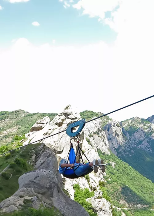 Zip lining, an adrenaline-filled flight surrounded by nature