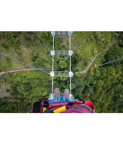 Walking into the void, the thrill of crossing a Tibetan bridge
