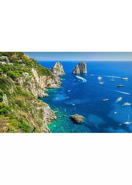 Capri Italy. Capri Island in a beautiful summer day, with