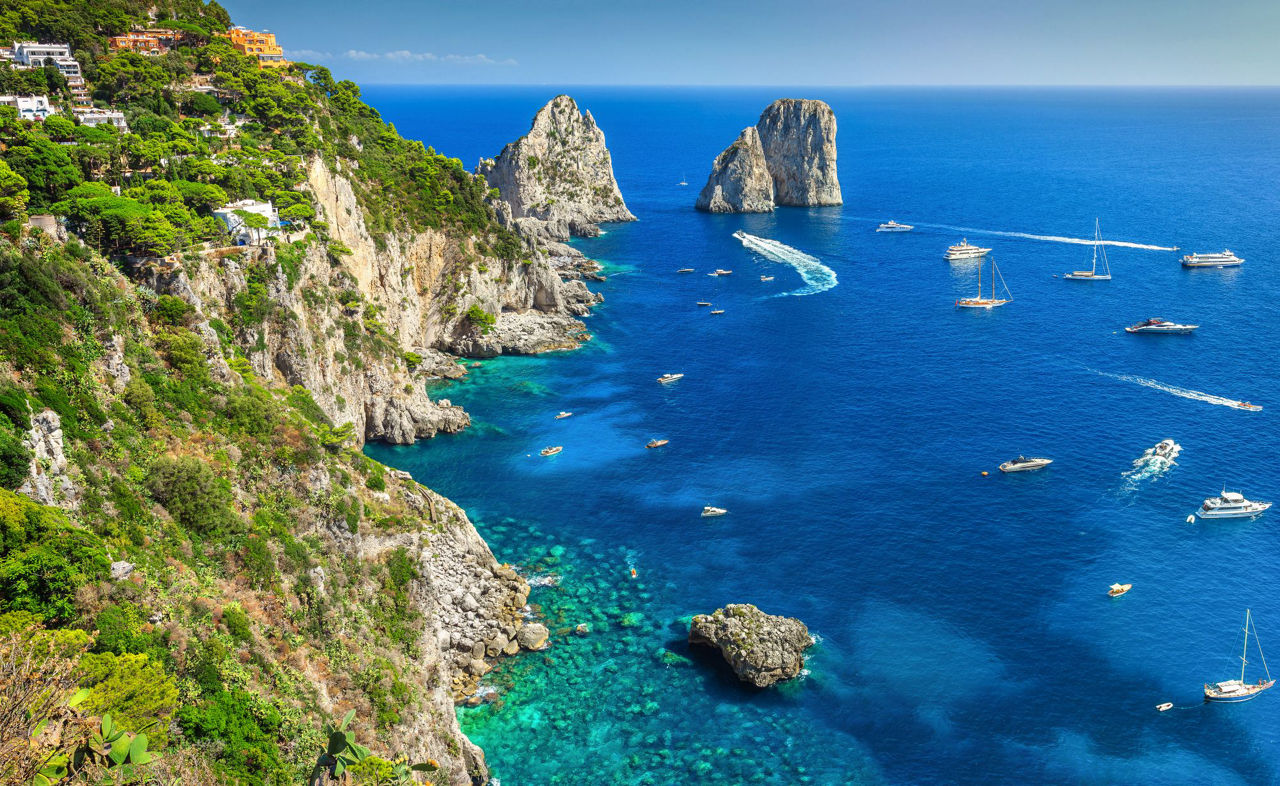 HD wallpaper: italy, capri, blue, clear water, grotto, cave, sea, ocean,  rock