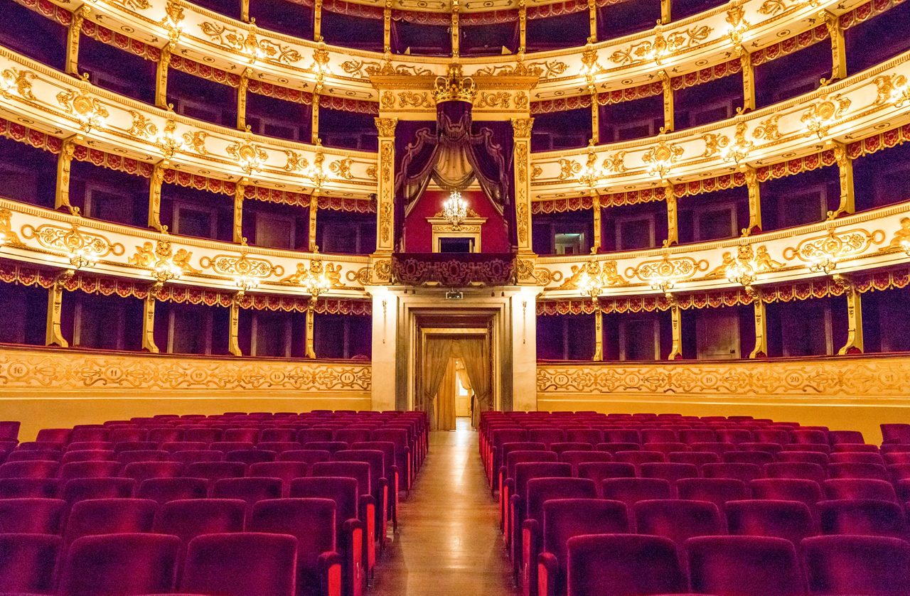 Parma, Italy - October 19, 2013: The Regio Theater indoor