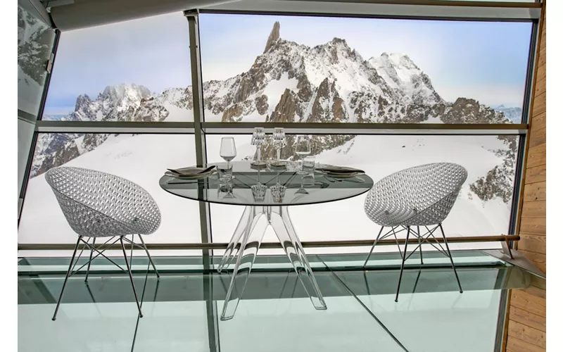 Vistas e culinária gourmet no Skyway Monte Branco