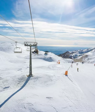 Estación de esquí de Piancavallo: deportes de nieve con vistas al mar