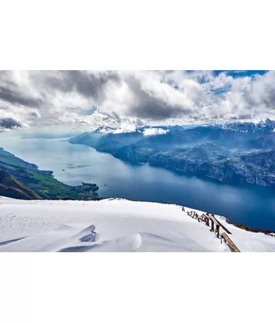 At Malcesine sul Garda, for skiing or a stroll with a lake view.